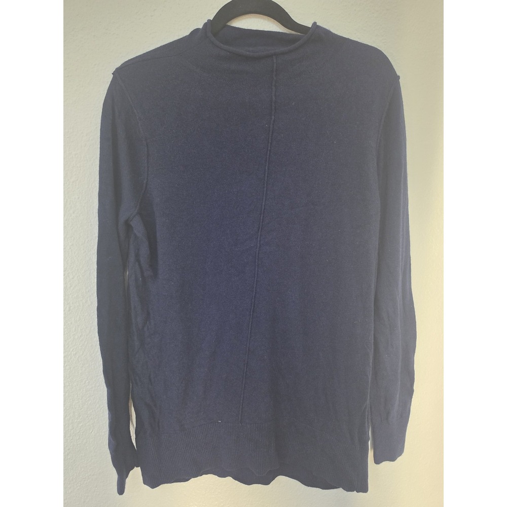Banana Republic M Crew Neck Sweater Navy Solid Wool Cashmere Blend Pullover